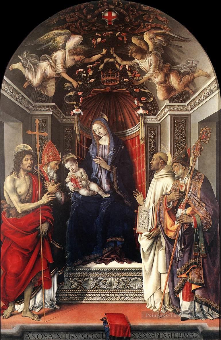Retable de Signoria Pala degli Otto 1486 Christianisme Filippino Lippi Peintures à l'huile
